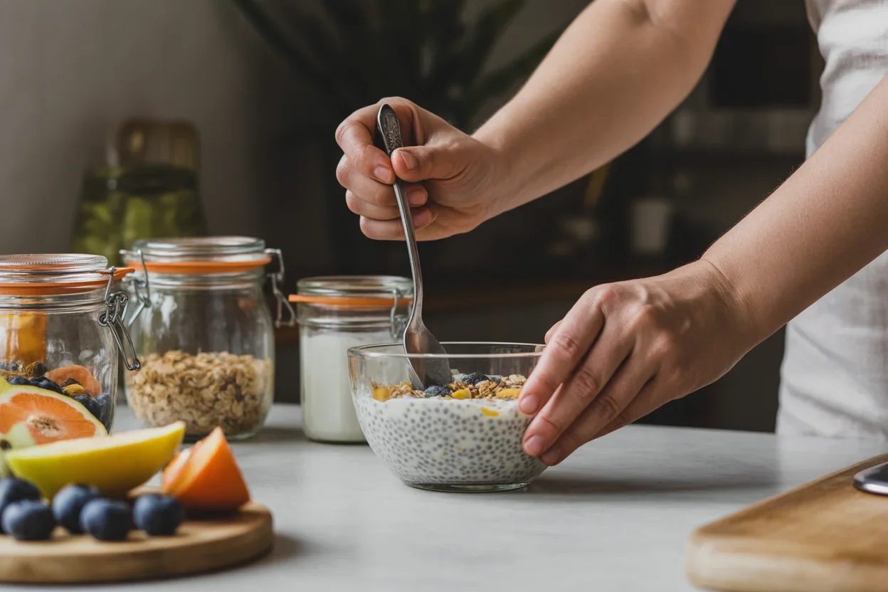 Chia Pudding with Oats (Extra Filling)