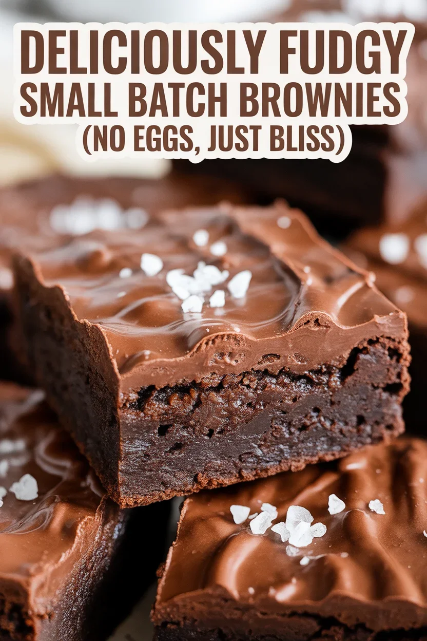 Deliciously Fudgy Small Batch Brownies (No Eggs, Just Bliss)