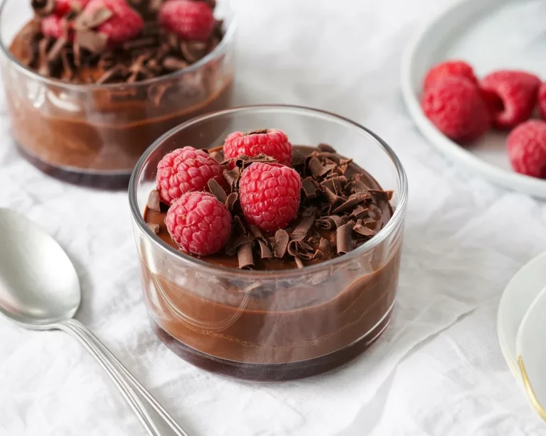 Creamy and healthy Chocolate Chia Pudding served in a bowl with fresh toppings