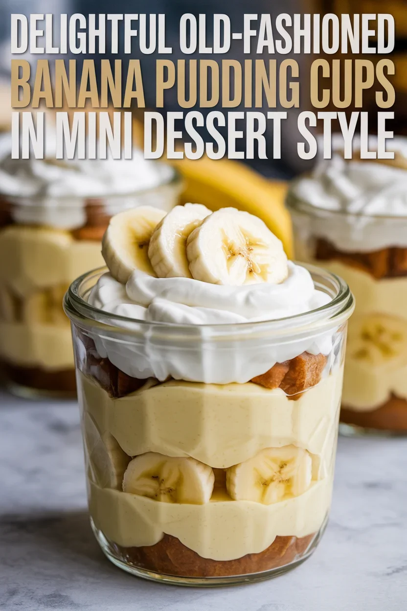 Delightful Old-Fashioned Banana Pudding Cups in Mini Dessert Style