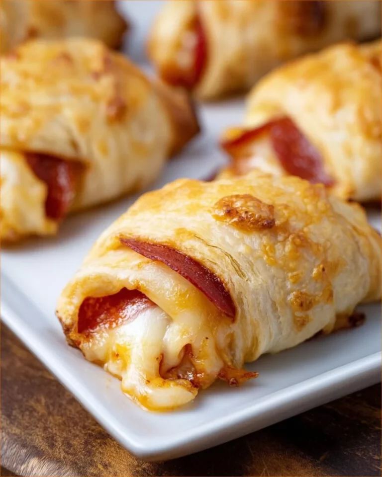 Delicious easy pepperoni rolls made with pizza dough, perfect for snacks.