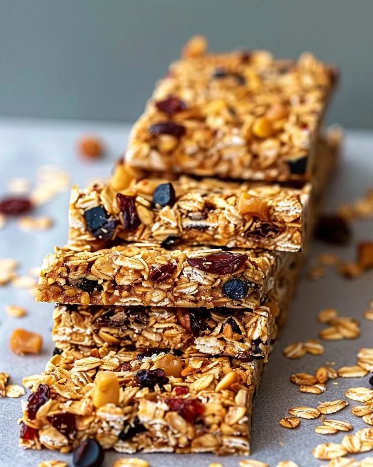 Assorted granola bars featuring nuts, fruits, and seeds for a healthy snack.