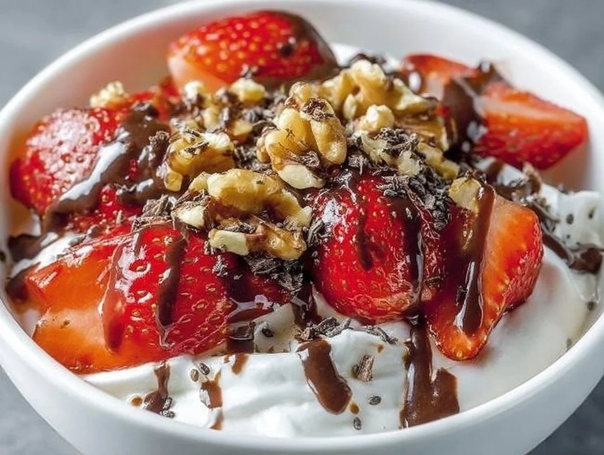 High-Protein Greek Yoghurt Bowl topped with fresh fruits and nuts