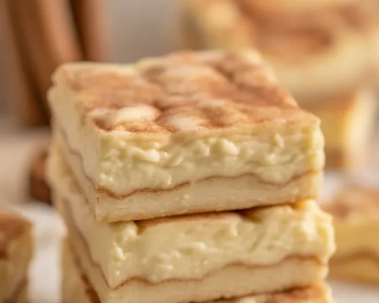 Mini Snickerdoodle Cheesecake Squares served on a plate, showcasing their creamy texture and cinnamon-sugar topping.