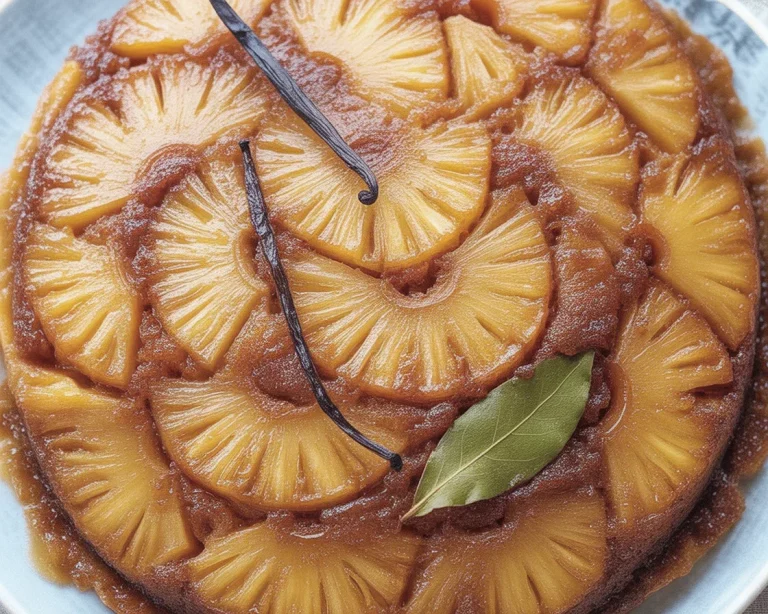 Mini Skillet Old-School Pineapple Upside Down Cake with caramelized topping
