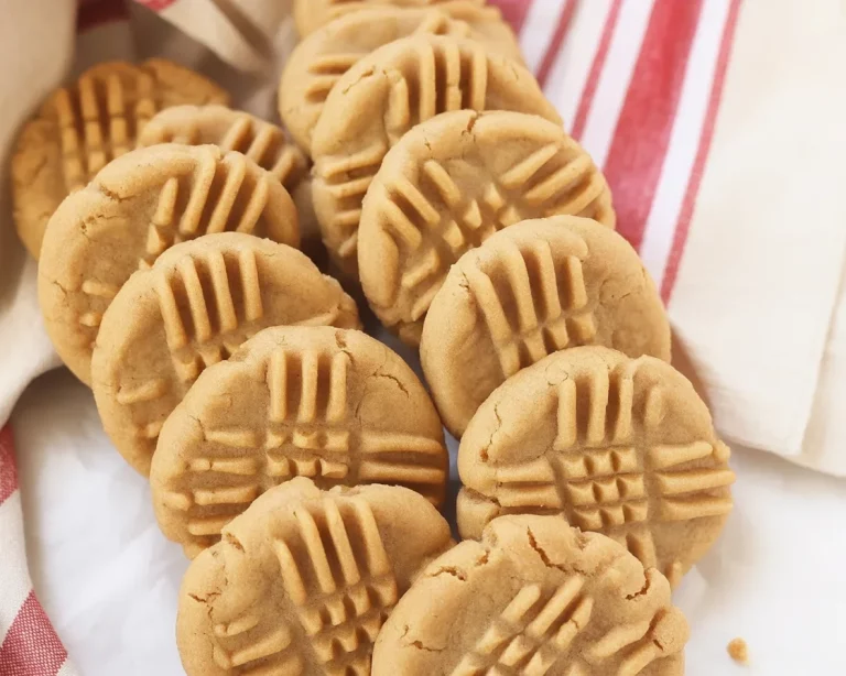 Delicious soft and chewy small batch peanut butter cookies made with only three ingredients.