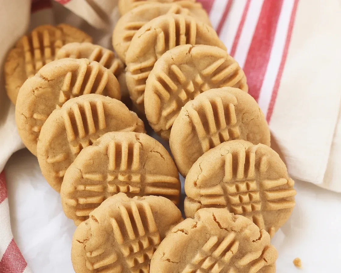 Delicious soft and chewy small batch peanut butter cookies made with only three ingredients.