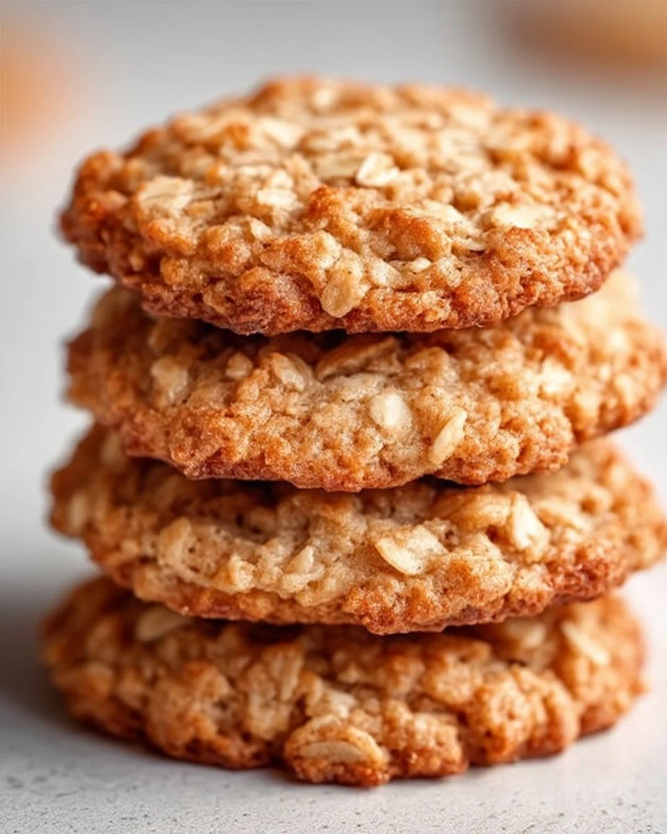 Healthy low sugar applesauce oatmeal cookies on a plate.