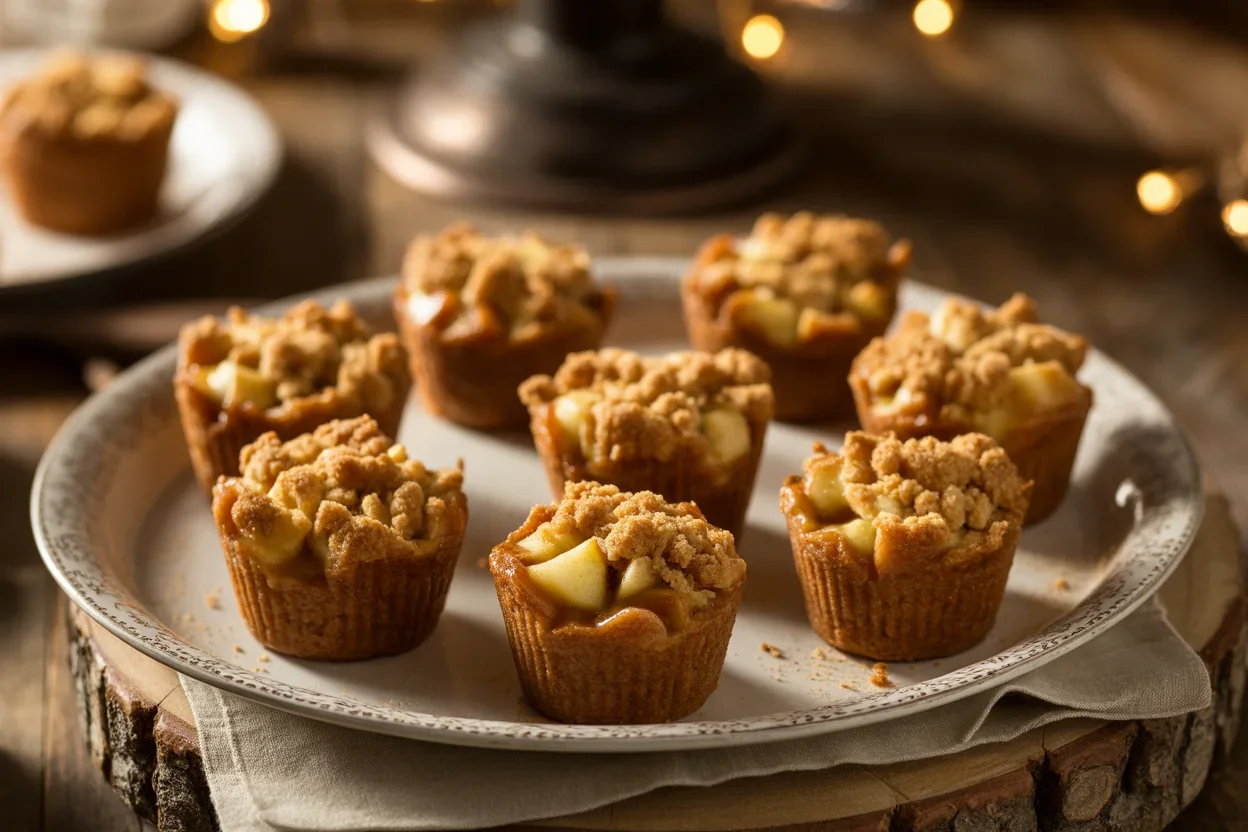 Mini Apple Cinnamon Crumble Cups (mini and cozy holiday trend)