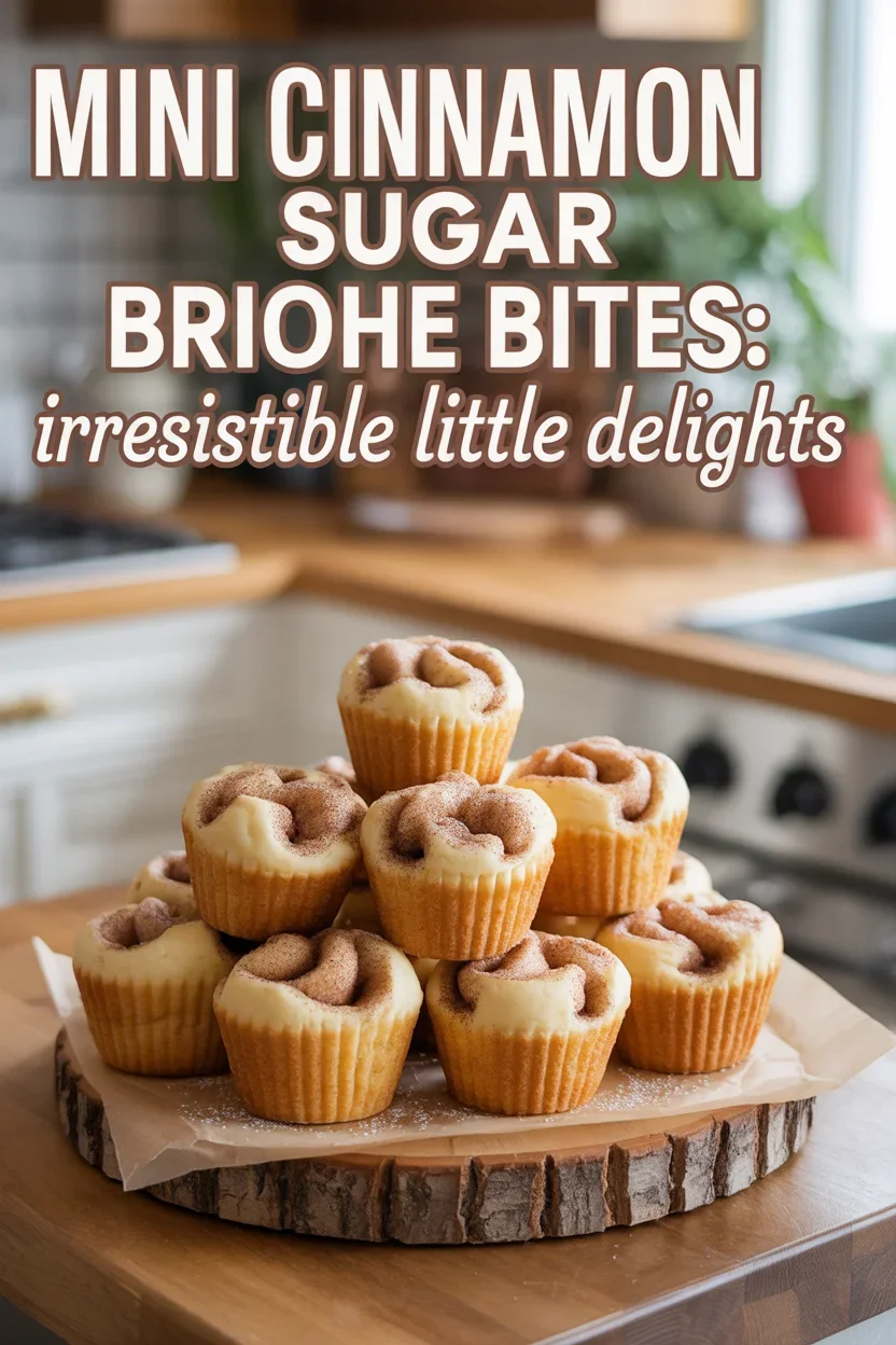 Mini Cinnamon Sugar Brioche Bites (trending mini treats angle)