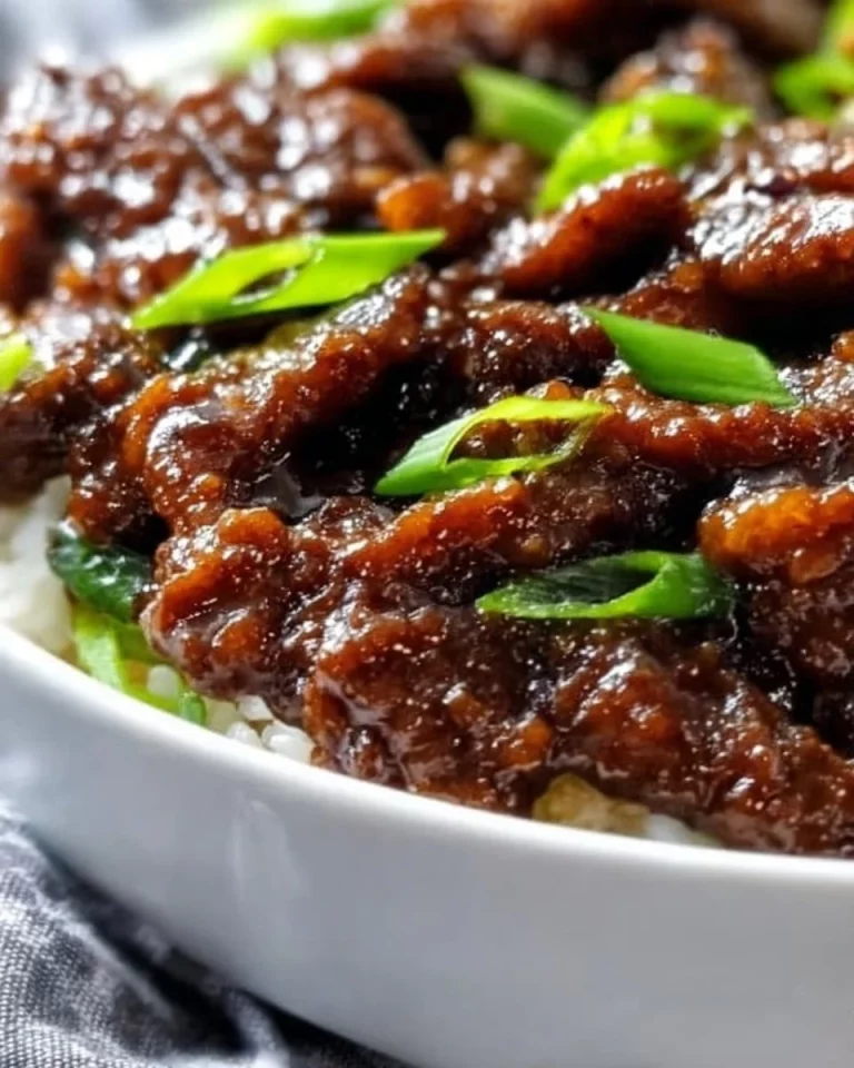 Delicious Mongolian Beef Stir Fry served in a bowl with vegetables