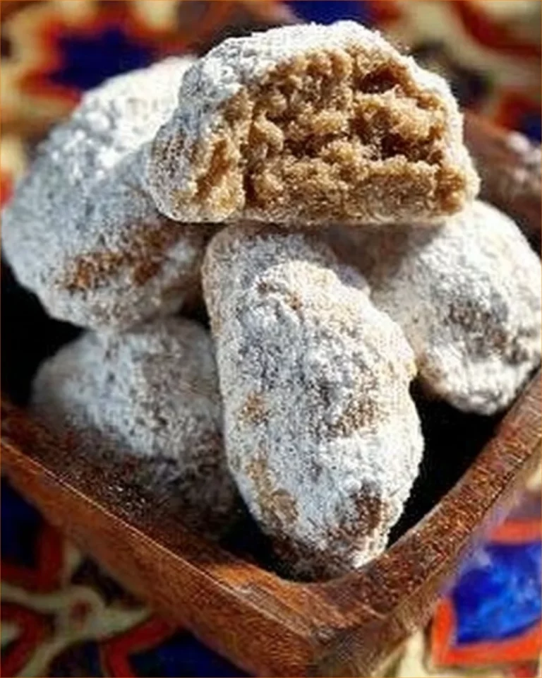 Delicious Persian Walnut Cookies arranged on a plate, showcasing their rich texture.