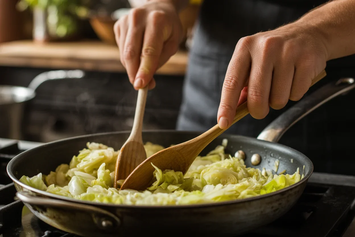 Healthy Fried Cabbage (No Bacon)