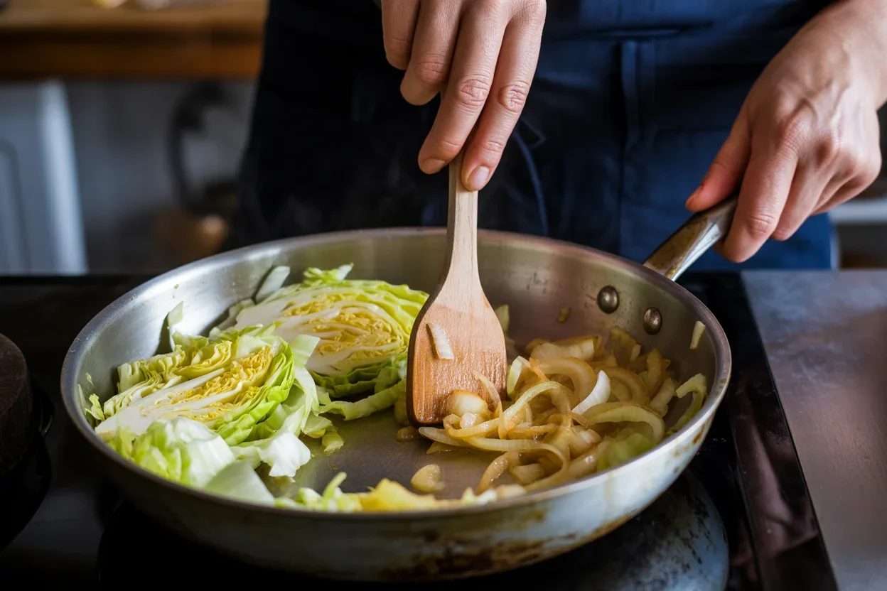 Savory Fried Cabbage with Onions and Garlic &ndash; A Simple Delight