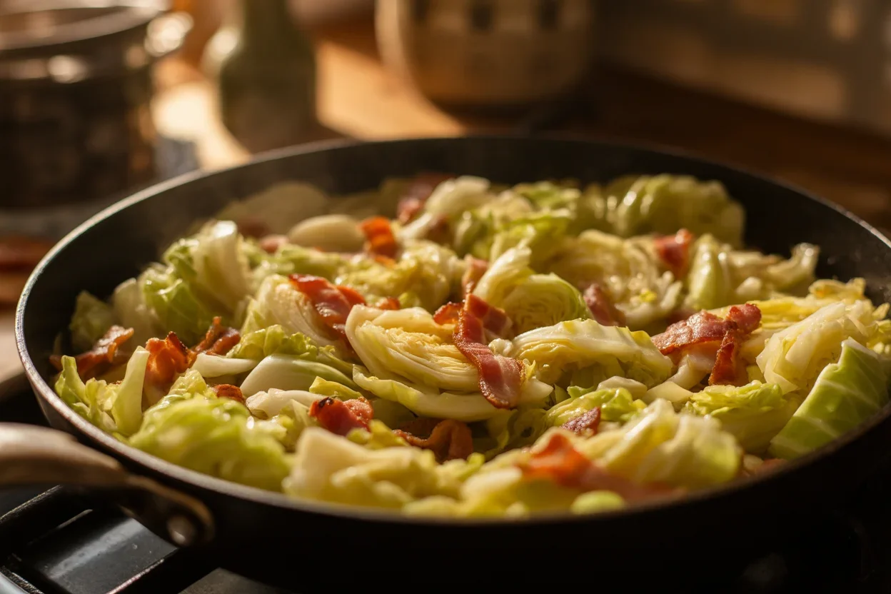 Southern Fried Cabbage with Bacon
