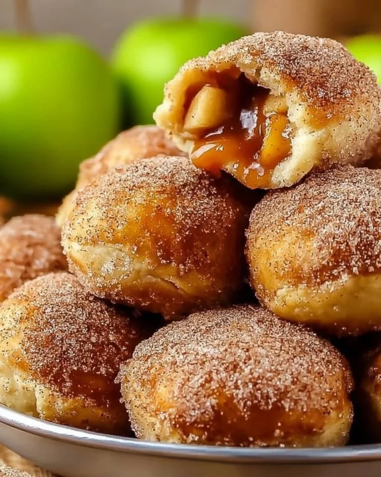 Delicious simple caramel apple pie bites arranged on a plate.
