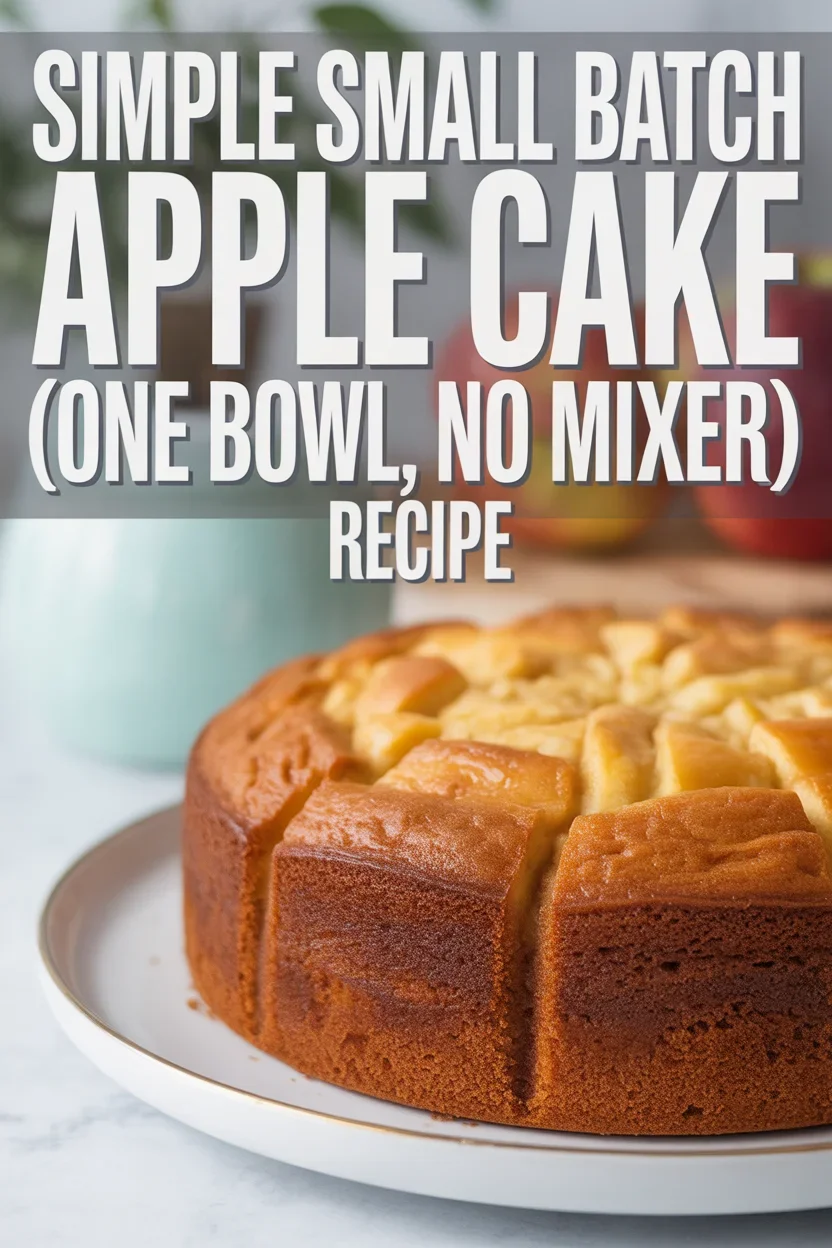 Small Batch Apple Cake (One Bowl, No Mixer)