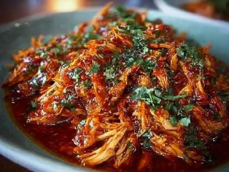 Slow cooker pulled chicken served with fresh toppings and side dishes