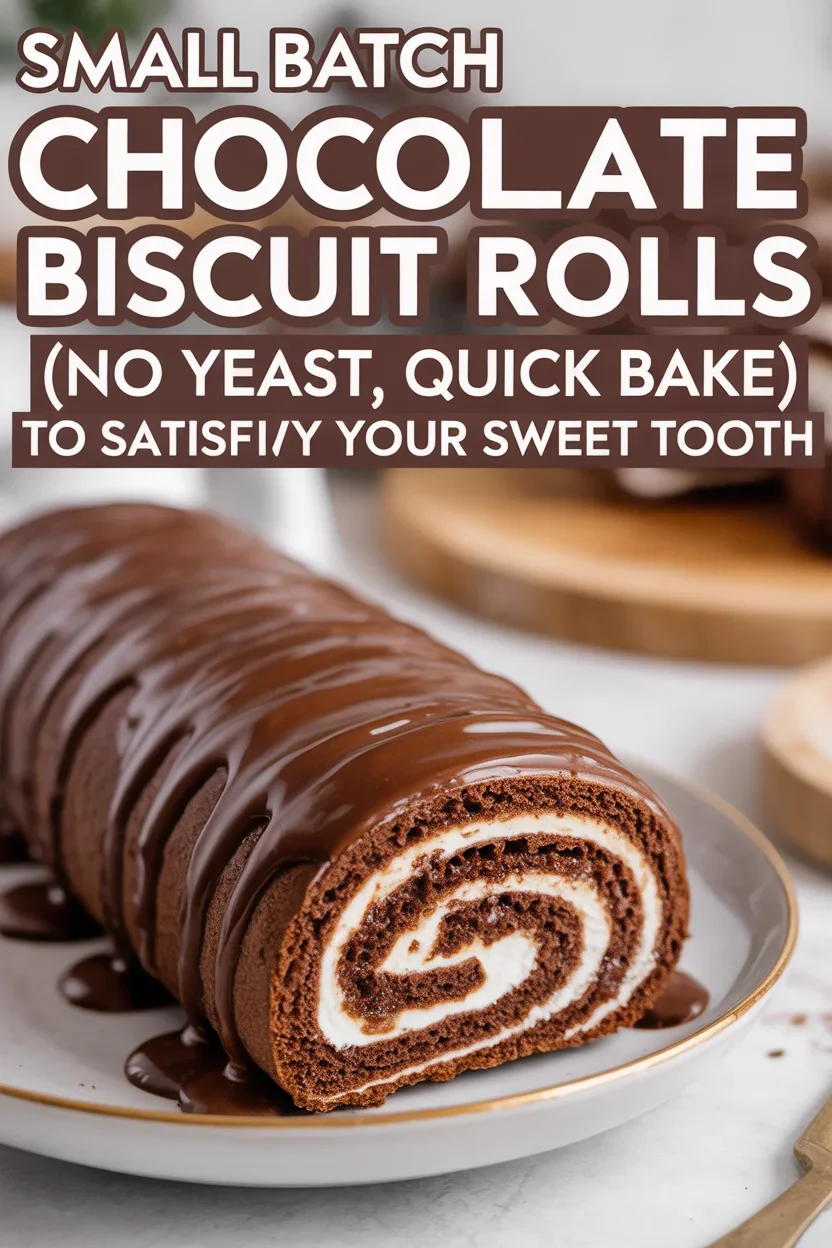 Small Batch Chocolate Biscuit Rolls (No Yeast, Quick Bake)