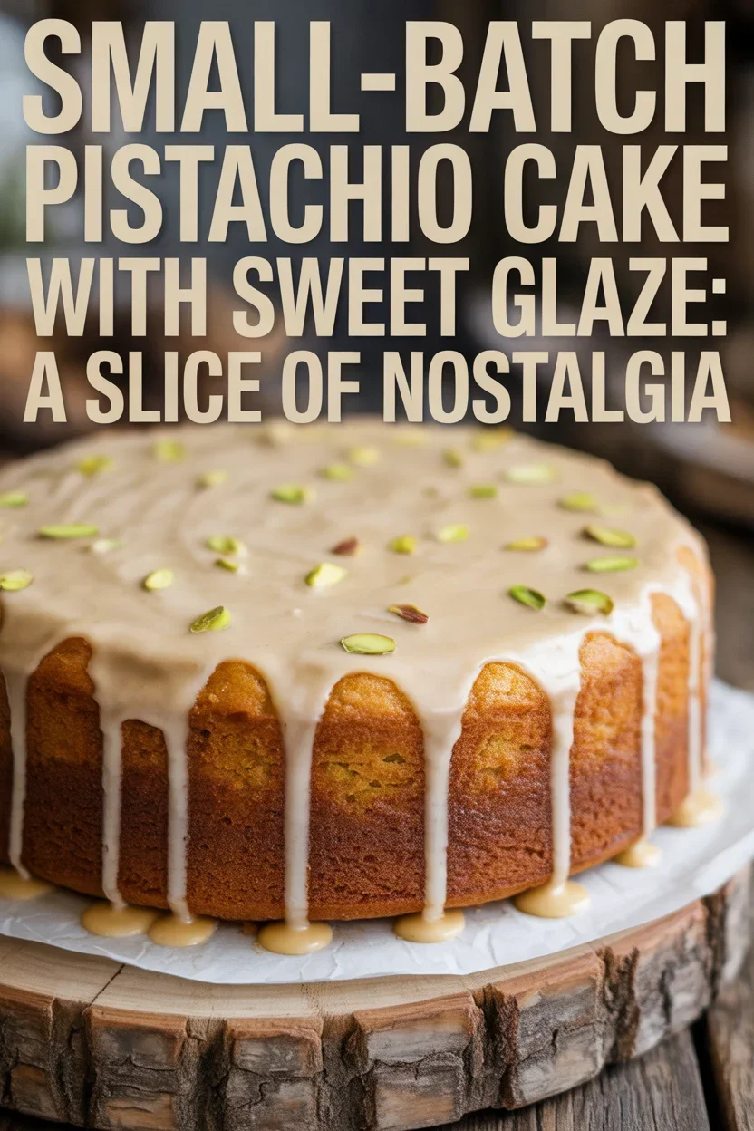 Small-Batch Pistachio Cake with Sweet Glaze: A Slice of Nostalgia