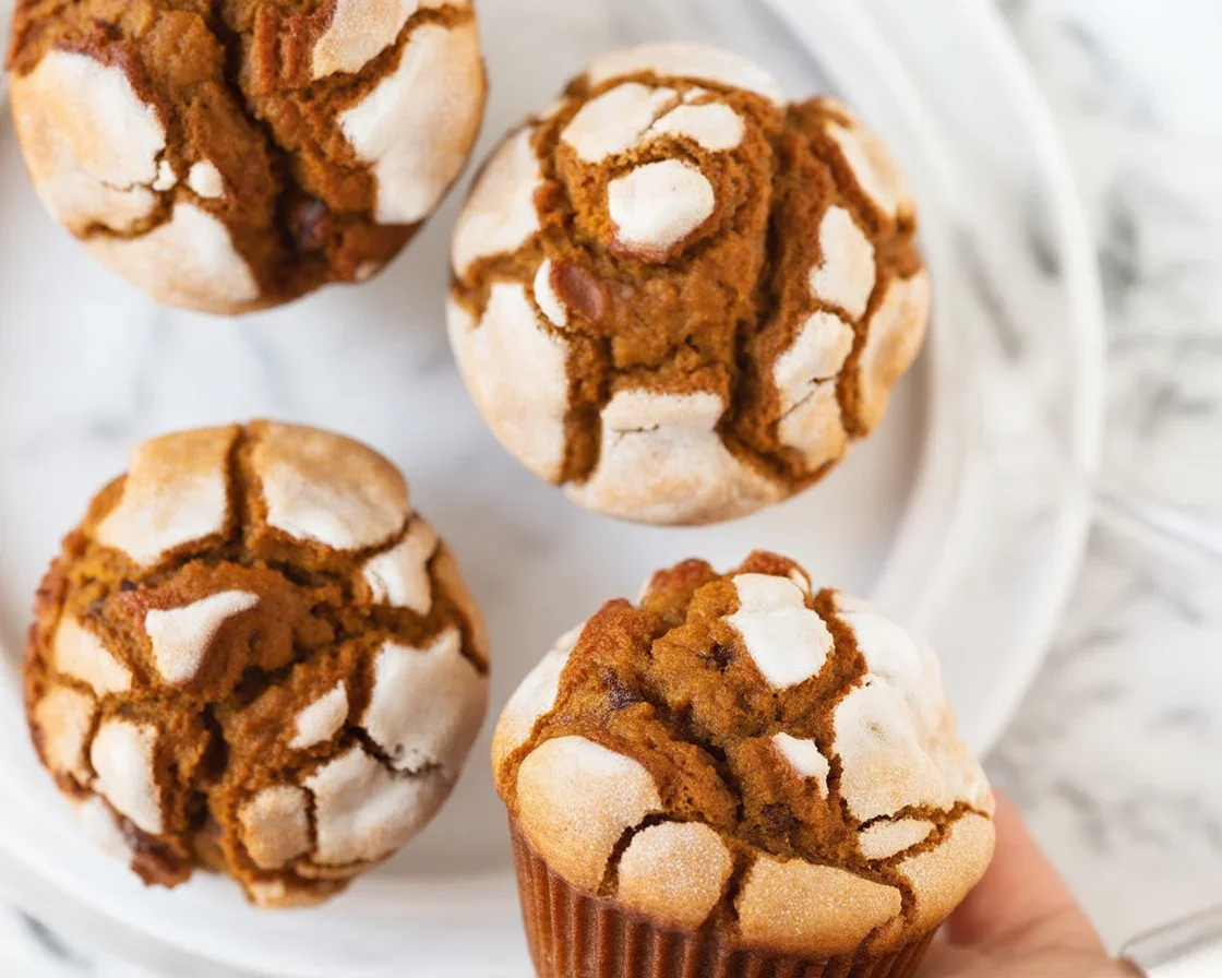 Small-Batch Pumpkin Chocolate Chip Muffins (No Mixer) on a rustic wooden table