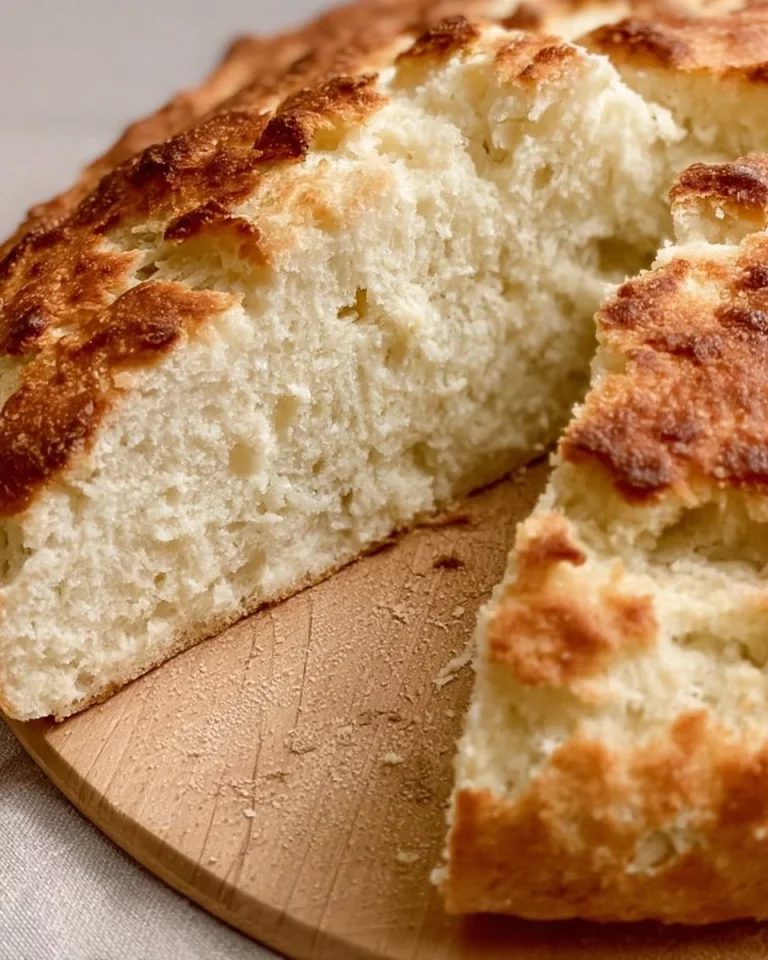 Loaf of traditional Canadian Bannock Bread served with butter
