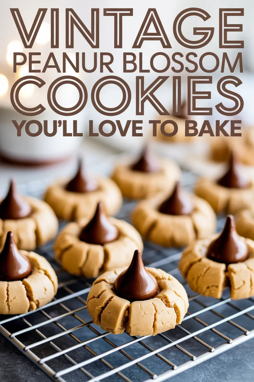 Vintage Peanut Butter Blossom Cookies (Quick Bake)
