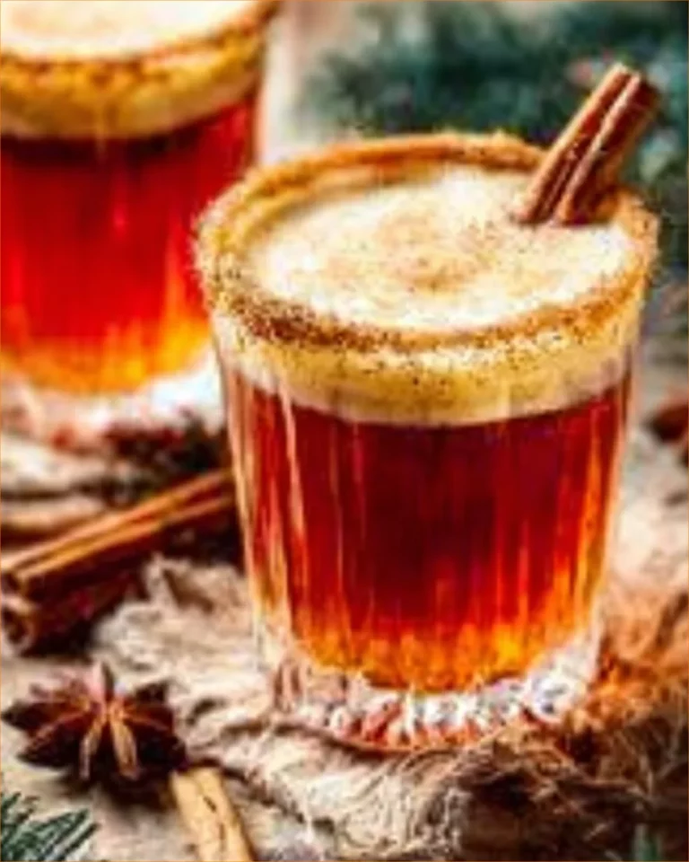 Winter Classic Cocktail in a glass with festive decorations