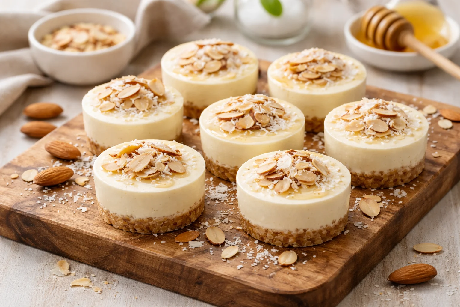 Decadent Flourless Mini Almond Flour Cheesecake (Naturally Sweetened)