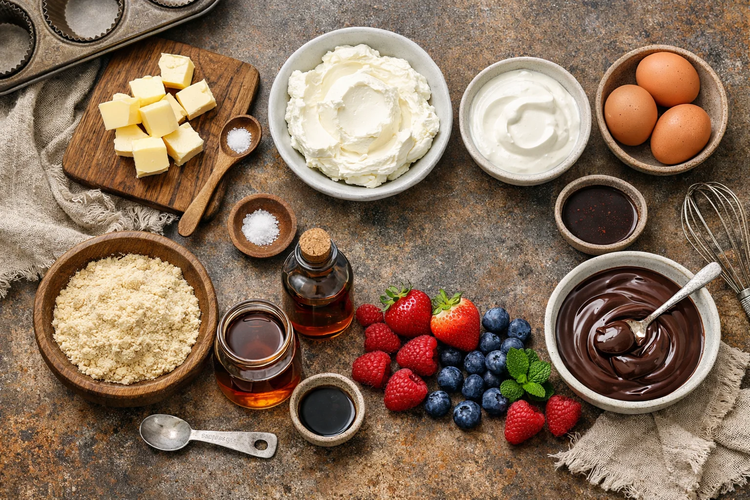 Decadent Flourless Mini Almond Flour Cheesecake (Naturally Sweetened)