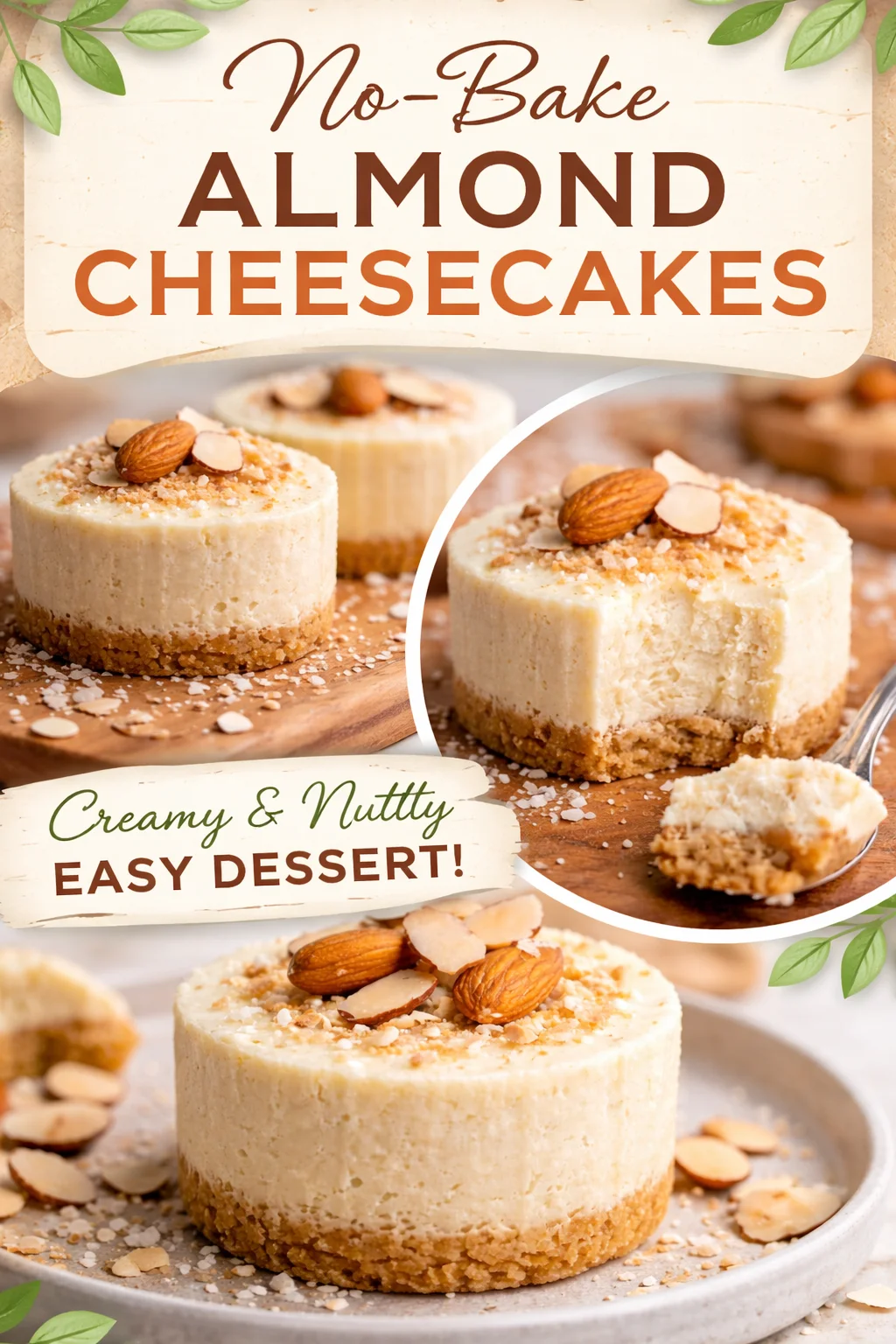 Flourless Mini Almond Flour Cheesecake (Naturally Sweetened)