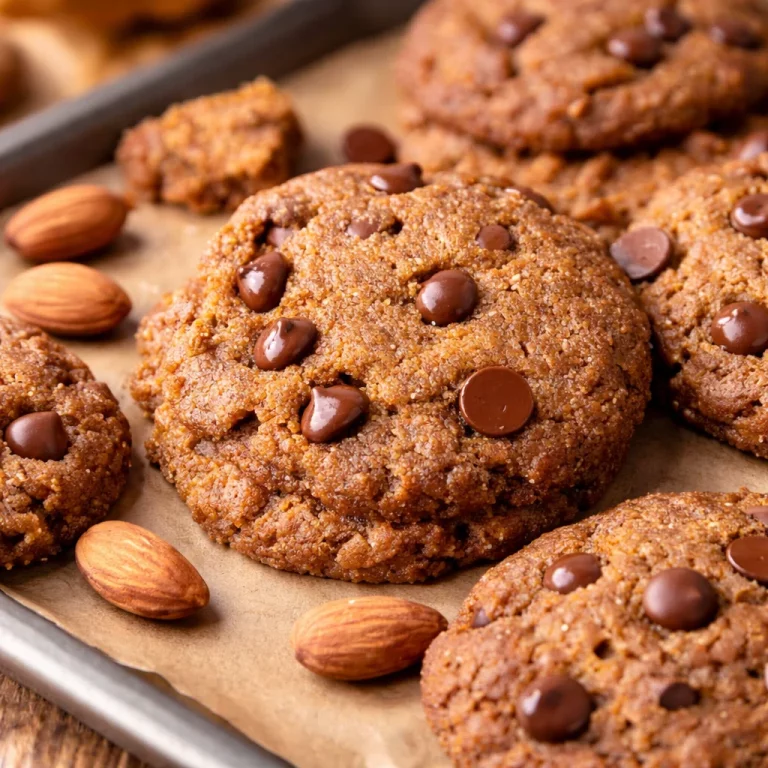 Delicious 4-Ingredient Flourless Almond Butter Cookies on a plate.