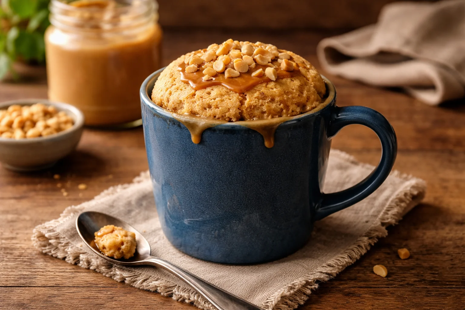Delicious Flourless Peanut Butter Mug Cake (No Sugar) Recipe