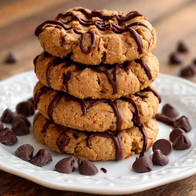 Delicious flourless peanut butter protein cookies with chocolate chips, gluten-free snack