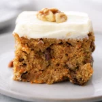 Healthy Mini Carrot Cake Loaf made with almond flour, showcasing a moist and fluffy texture.