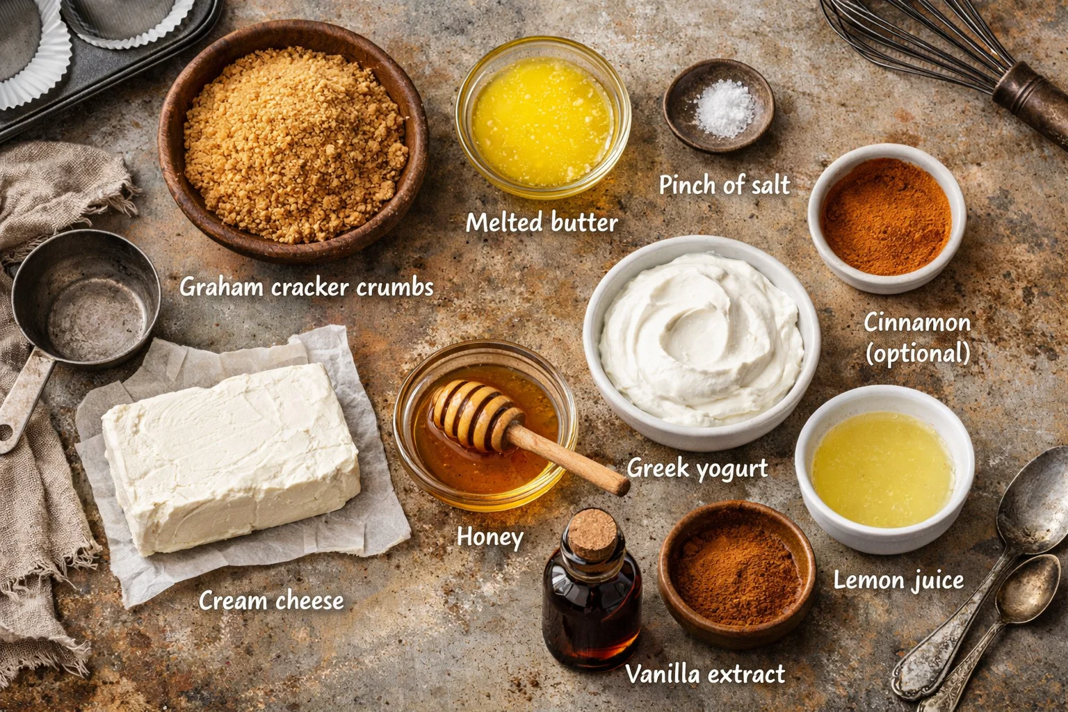 Healthy Mini Frozen Cheesecake Cups (Honey Sweetened)