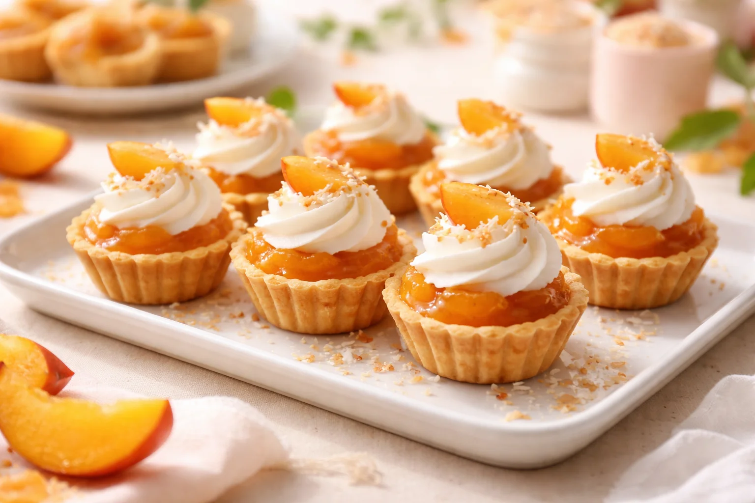 No-Bake Peach Coconut Cream Cups