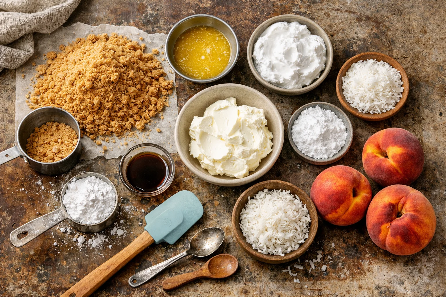 No-Bake Peach Coconut Cream Cups
