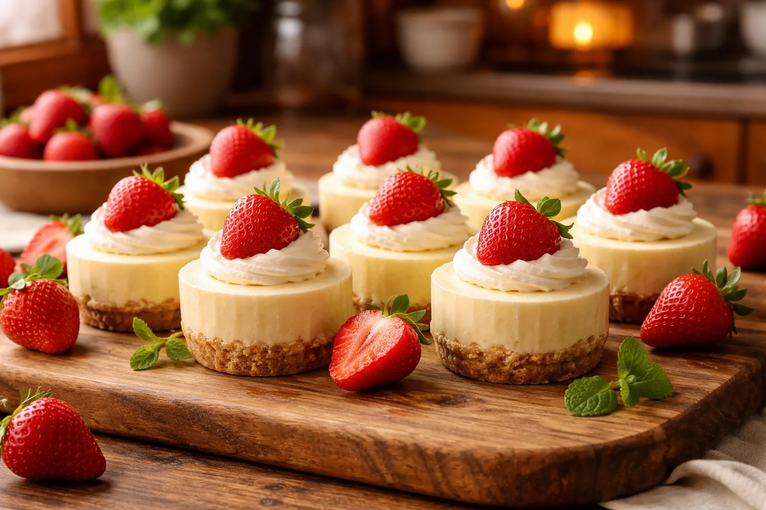 No-Bake Strawberry Cashew Cream Cups