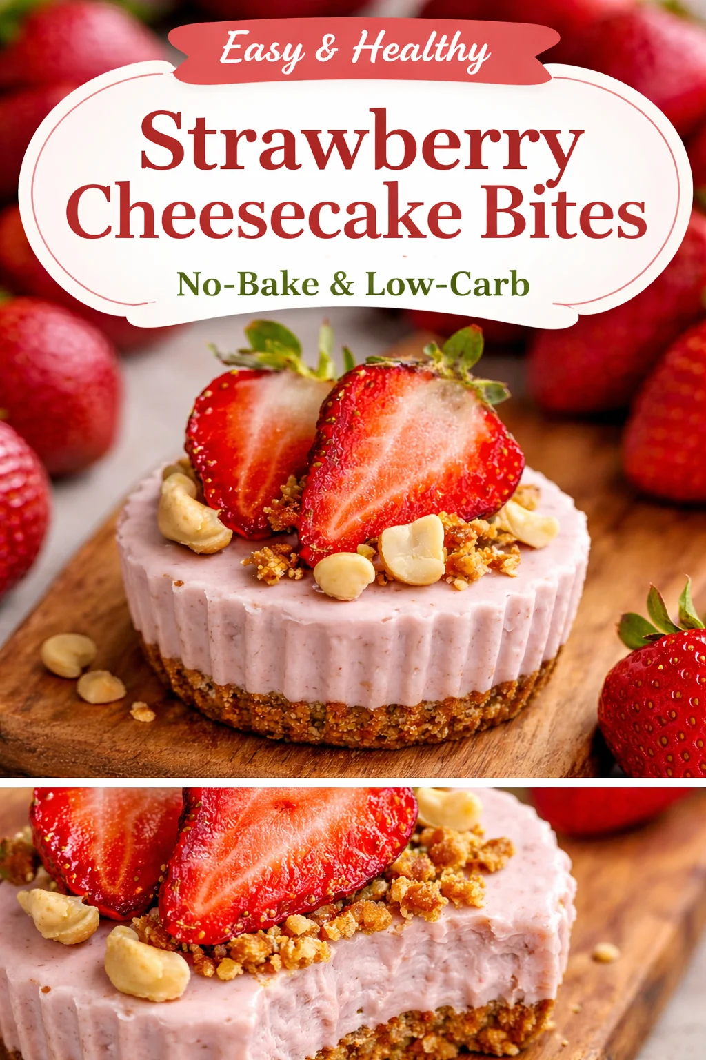 No-Bake Strawberry Cashew Cream Cups