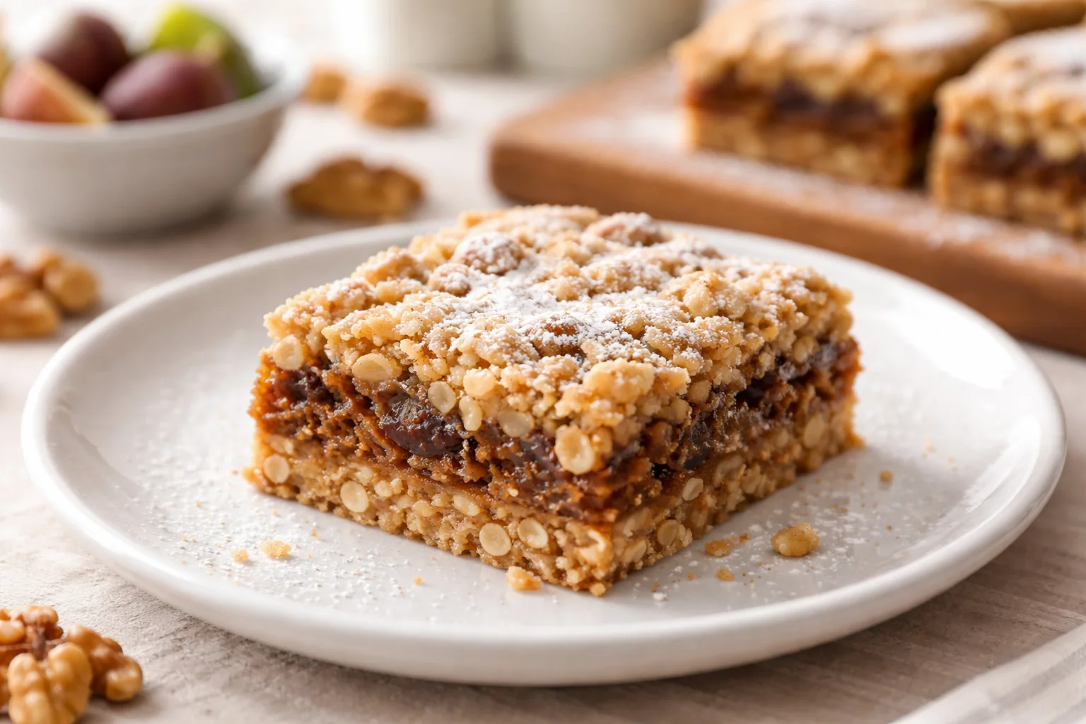 Delicious Small-Batch Fig Walnut Oat Bars to Savor