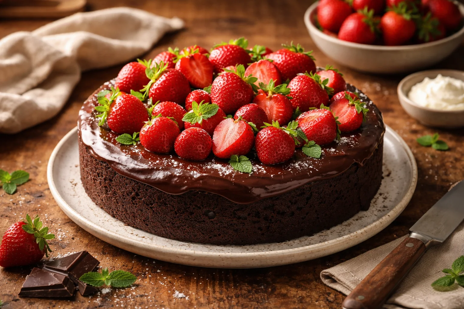 Small-Batch Flourless Chocolate Cake (Naturally Sweetened)