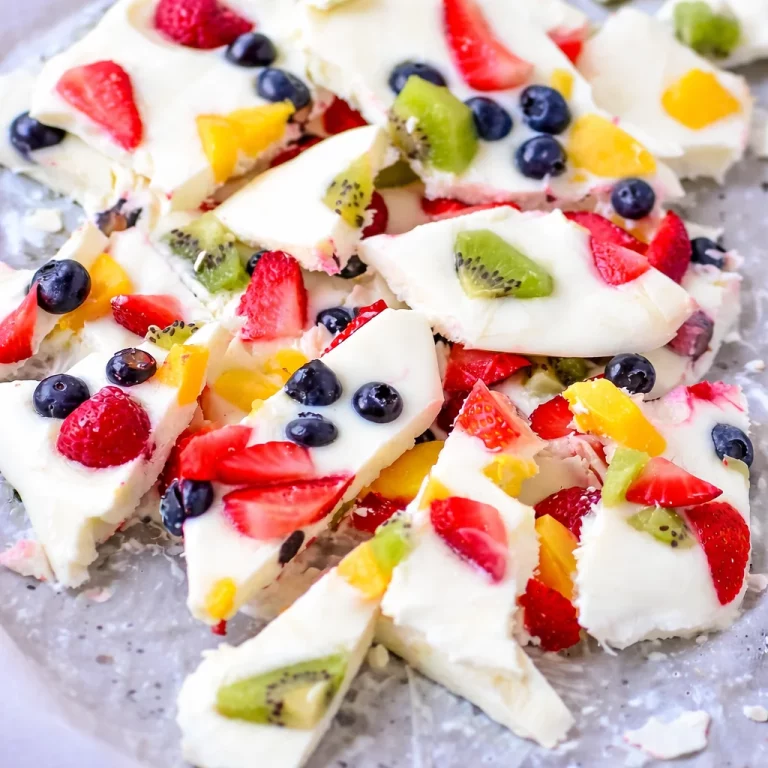 Small-Batch Frozen Yogurt Bark with Berries for a refreshing and healthy treat