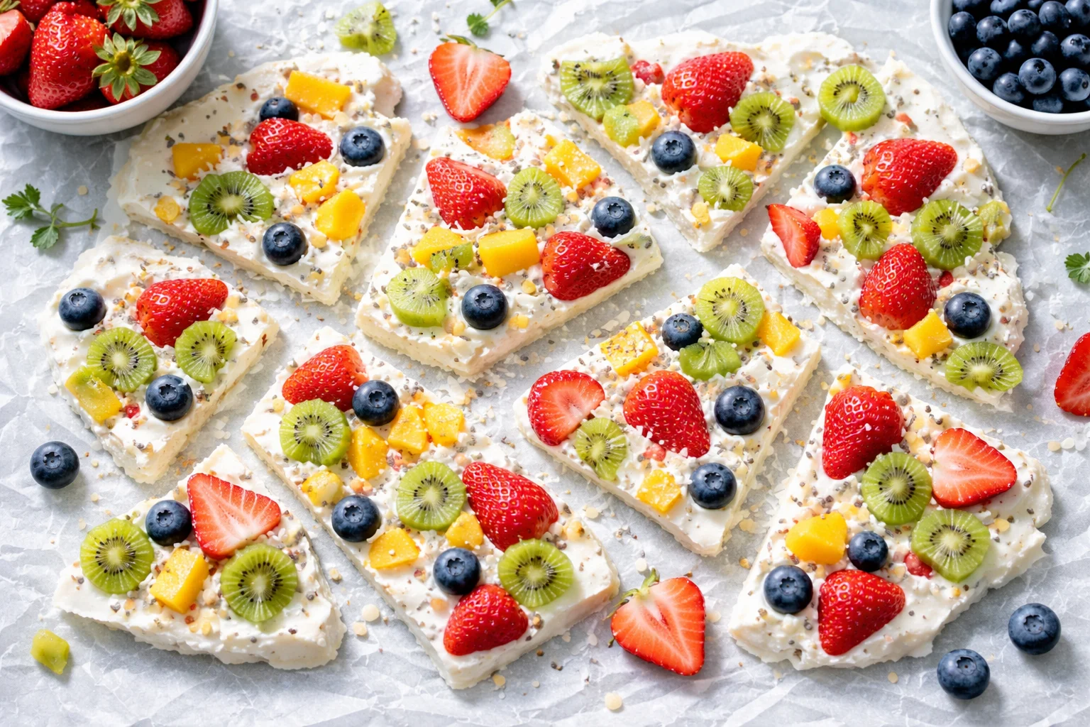 Small-Batch Frozen Yogurt Bark with Berries