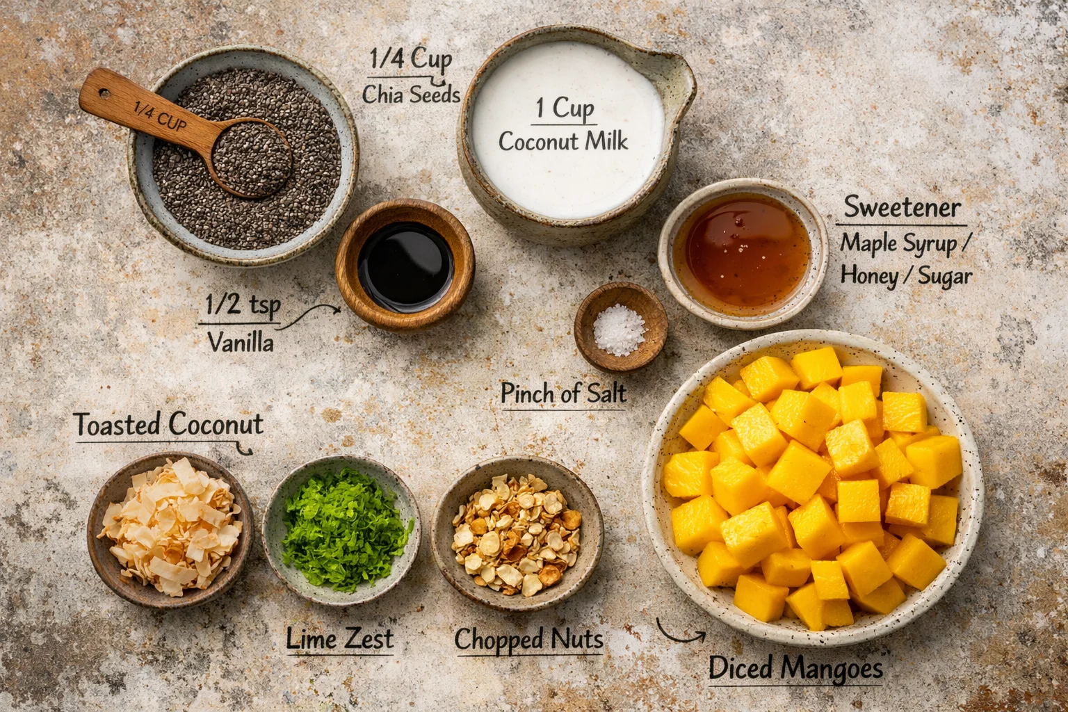 Small-Batch Mango Coconut Chia Cups