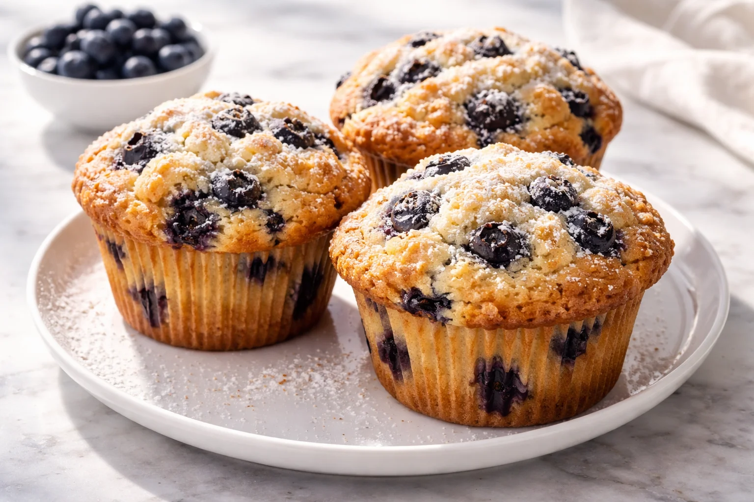 Delicious Small-Batch Oat Flour Blueberry Muffins to Love!