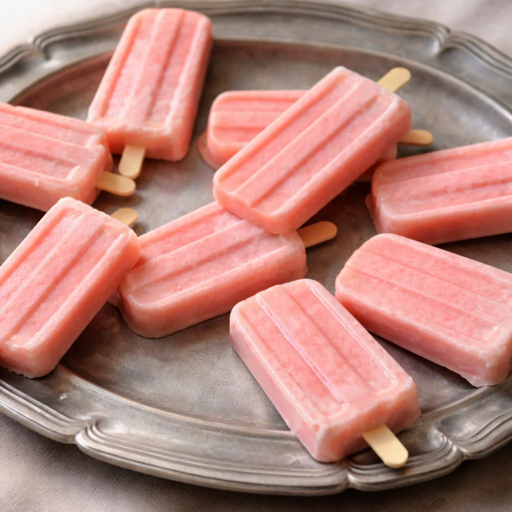 Delicious Small-Batch Strawberry Kefir Popsicles with fresh strawberries.