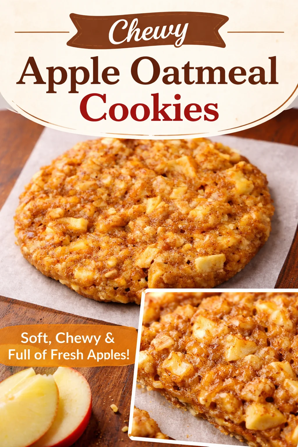 Healthy Apple Cinnamon Breakfast Cookies
