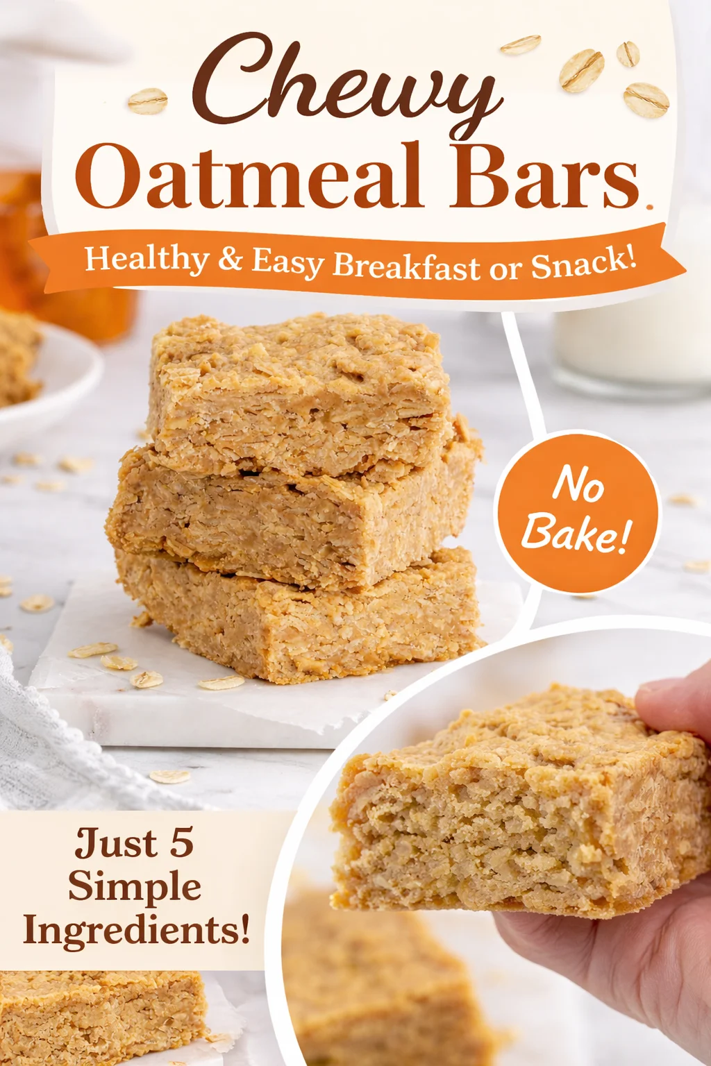 Deliciously Easy No-Bake Flourless Peanut Butter Oat Bars