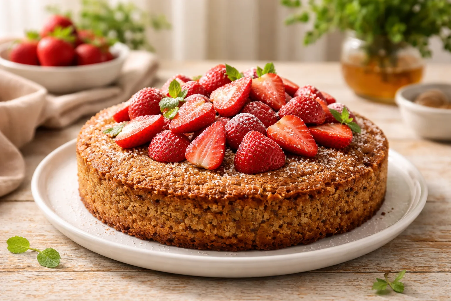 Deliciously Easy Small-Batch Cinnamon Quinoa Breakfast Cake